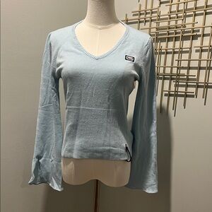 Ecko Unlimited Light Blue V-Neck Sweater